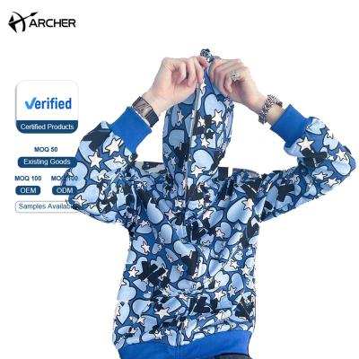 China Custom Hoodie Anti-Wrinkle OEM Jacket Print Men Custom Full Zipper Unisex Oversized Hooded Sweatshirts Full Zip Full Zip Hoodie for sale