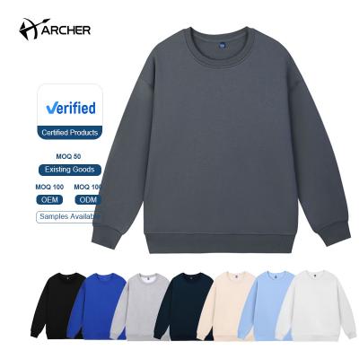 China Breathable Wholesale Customization Cotton Round Neck Sweater Fleece Basic 100% Blank Sweatshirts For Men for sale