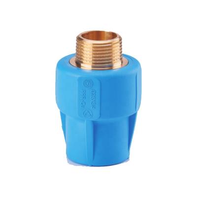 China YIFENG PPR PPR-CU Male Thread Reducing Tee T2 Reducing Tee Copper Core Tube Fittings Male Thread Socket for sale