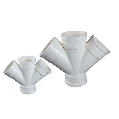 China YIFENG PVC Connectors DN50 PVC Pipe And Angled Four Way Pipe Fitting for sale