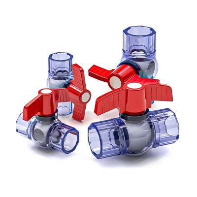 China UPVC YIFENG UPVC Pipe Fittings Ball Valve Water Valve Water Valve Transparent Aquarium Accessories for sale