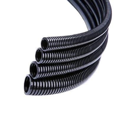 China Different size electrical cable wire protection waterproof corrugated plastic conduit for mechanical protection for sale