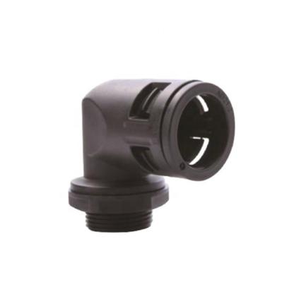 China Durable Plastic Right Angle Elbow Connector For Flexible Conduit for sale