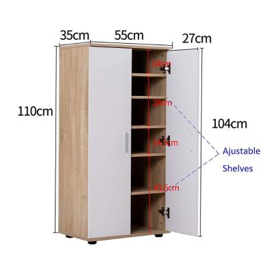 China Hot Selling Wooden Oak (Others) Adjustable / White Splicing Tall Shoe Cabinet Shoe Storage Cabinet for sale