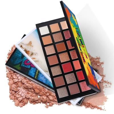 China Costom Private Label 21 Waterproof Color Palette Glitter High Dye Eyeshadow Palette for sale