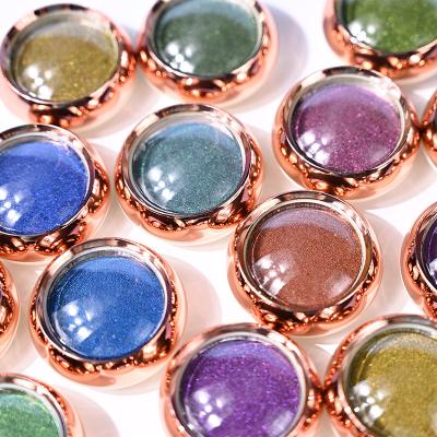 China Logo Beautiful Shimmer Glitter Single Color Waterproof Custom Eyeshadow Luxury Metallic No Label Eyeshadow for sale