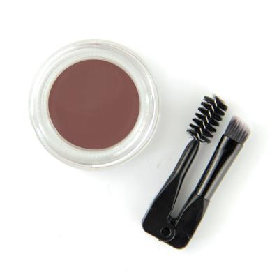 China Waterproof Eyebrow Pomade Gel With Brush Kit Medium Dark Brown Colorful Natural Soft Long Lasting Waterproof Creamy Pomade for sale