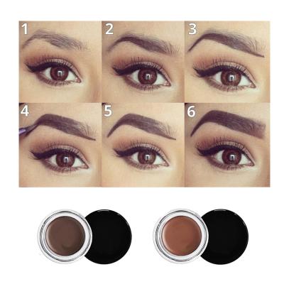 China Best Selling Custom Logo Waterproof Eye Brow Gel Makeup Private Label Eyebrow Pomade With Brush for sale