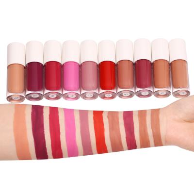 China OEM Waterproof Makeup Matte Shiny Lipstick 57 Colors Plumper Lip Gloss White Pink Pigment Lip Gloss for sale