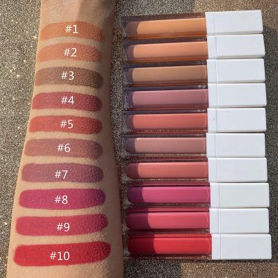 China Vegan Waterproof Pigment Private Label Lipstick Creamy Liquid Lipstick No Logo for sale