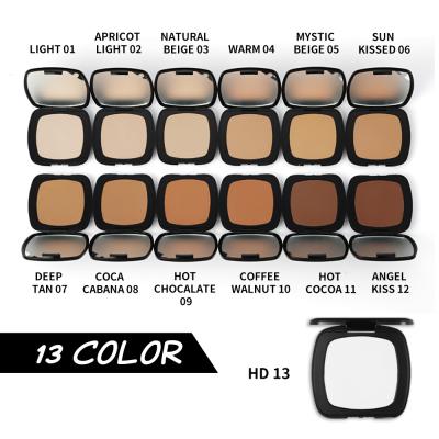 China Whitening Foundation Face Pressed Powder Palette 13 Color Makeup Cosmetics High Quality Custom Beauty for sale