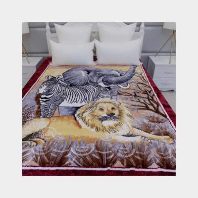 China Zebra Anti-pilling And Dustproof Quality Guarantee 100% Polyester Anti-Static Prints Cover Raschel Cover For Office for sale