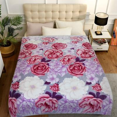 China SENFELA Brand Anti-Static Backside Printed Double Layer Fleece 100 Polyester Microfiber Knitted Flannel Blankets for sale