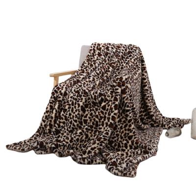 China Good Quality Anti-Static Smooth 100% Polyester Leopard Printing Plush Fur Covering Custom For Hospital for sale