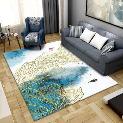 China 3D Crystal Gold/Velvet Waterproof Diamond Heat Transfer Printing Wall To Wall Living Room Hallway Carpet Rugs And Blankets for sale