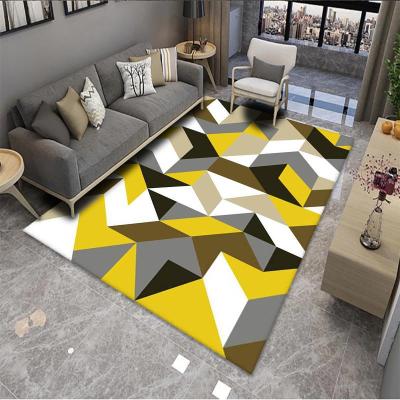 China Factory wholesale washable chinese fashion 3d anti slip printed modern design geometric shape rug and blankets for sale