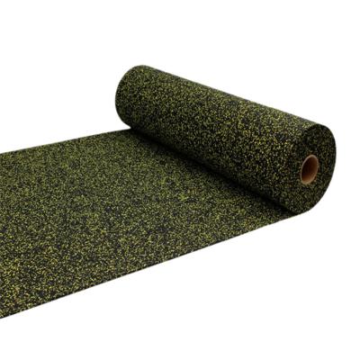 China Hot Selling Modern Black Color Gym Rubber Floor Roll In Stock for sale