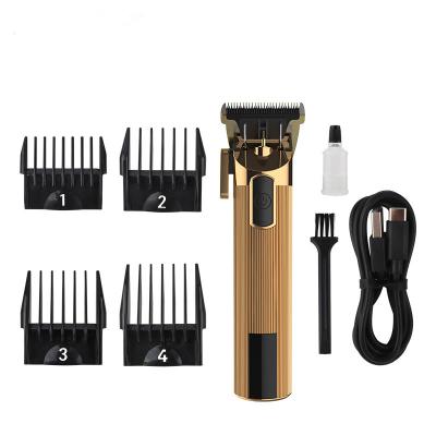 China Outdoor OEM Customized Waterproof Black Professional Men's Salon Hair Clippers Electric Gold Hair Cutter Oil Head Clippers Home for sale