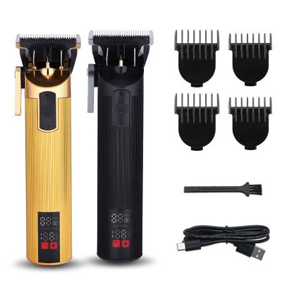 China Outdoor Hot Selling LCD Display Showing Hair Cutting Men Grooming Kits Cordless Rechargeable Hair Clippers For Men for sale