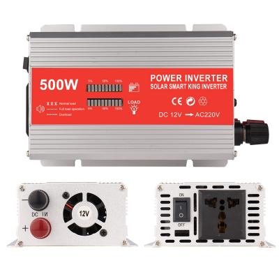 China For Home/Outdoor/Car Inverter 500W Power 12v DC To AC 220V Digital Display Smart Inverter Power Inverter For Outdoor Or Office Use for sale