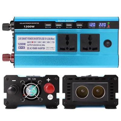 China For Home/Outdoor/Car High Performance Inverter 1200W Power Smart Digital Inverter Off Grid Solar Inverter for sale