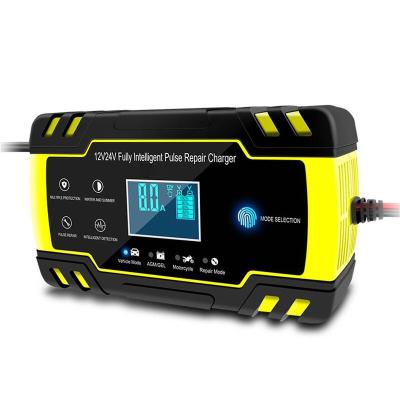 China Tool Wholesale 12V 24V Pulse Repair Charger Electric Car Motorcycle Fully Intelligent Battery Charger for sale