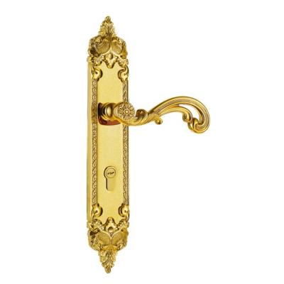 China Factory direct wholesale price solid brass door handle with mortise solid brass lockset good quality for sale