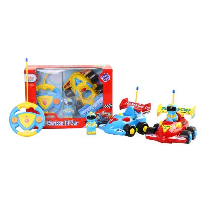 China RC Racing Car With Light And Music Hot Sale Racer With Music And Light For Kids Gift 2CH Cartoon Radio Control RC Toys for sale