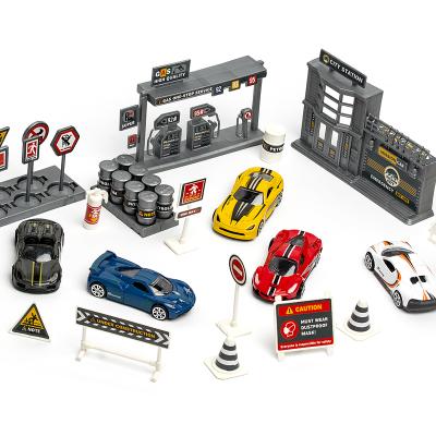 China City Car Education First 15 Pcs Accessories Toy Car Pull Back Die Cast Alloy Car Playset Boys Gift Kids Educational for sale