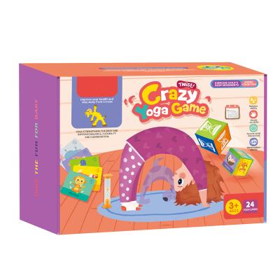 China Exercise Body Movements Improve Flexibility And Coordination Crazy Yoga Game Carve 24 Cards Knowledge Animal Poses To Simulate Kid's Body Exercise Balance Health Improve Educational Kids Toys for sale