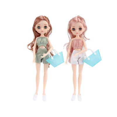 China 1/6 Bjd doll simulation eyelash cartoon toy 26cm dress up accessories plastic handbag for girls new gift for sale