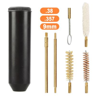 China 9mm Gun Cleaning Kit Set Pocket Size Hand Gun Hole Brush For Cal.38/357/9mm Gun Cleaning 10*3*3cm for sale