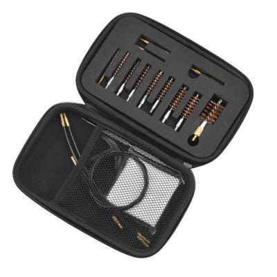 China Brass .17 .22/.223/5.56MM .243 .280 .30 .357/9MM .40 .45 Multi-caliber 12GA Phosphor Bristle Hole Brushes Gun Cleaning Kit for sale