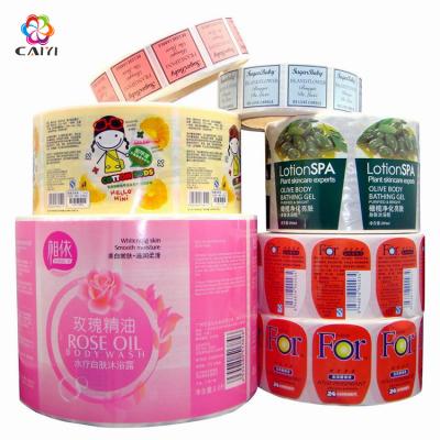 China Waterproof Private Cosmetic Labels Cosmetic Label Printing Sticker Printing for sale