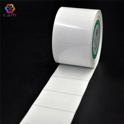 China Waterproof Self Adhesive Glossy White Polyester Labels Thermal Transfer Labels PP Labels for sale