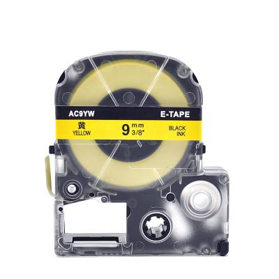 China Orison COMPATIBLE AC9YW 9mm Black On Yellow Ribbon Compatible Printer For Epson PET Label Tape for sale