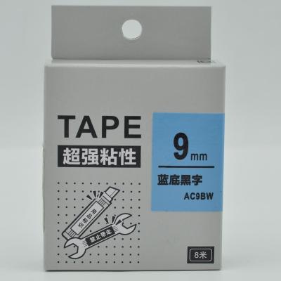 China COMPATIBLE ORISON Black on Tepra Pro AC9BW Blue Tape Compatible for Labelworkers KingJim/EPSON Printer for sale