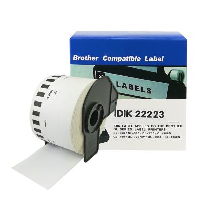 China 50 mm*30.48m Brother Heat Sensitive Continuous White Paper Tape Compatible Labels DK22223 dk2223 for sale