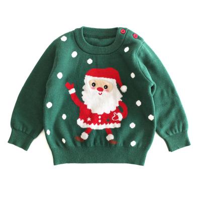 China Anti-pilling 2023 Winter Christmas Sale Cotton Baby Carters Baby Clothes 100% Knitted Pullover Sweater Custom Jacquard Warm for sale