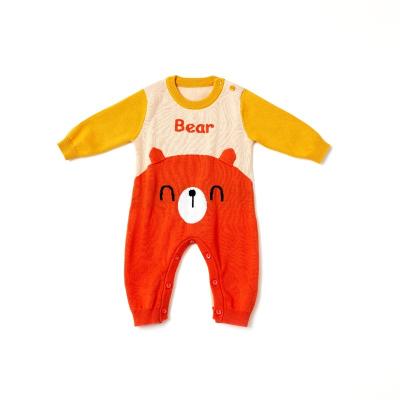 China CUSTOM CUSTOM Warm Baby Sweater Winter Bear Sweaters Sleepwear Knitting Jumpsuit Baby Romper with Button for Baby Boy and Girl for sale