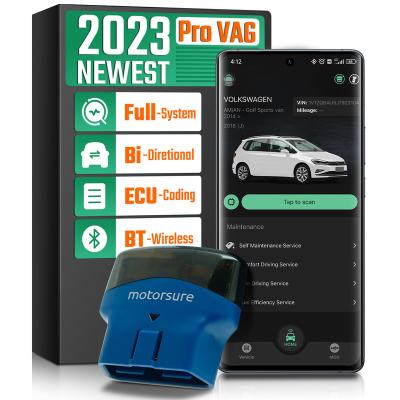 China Smart Cars Diagnostic Tool for German Cars, pro VW Porsche BMW, MotorSure Bluetooth OBD2 Full System Diagnostic Scan Audi Two Way Tool for sale