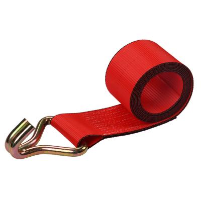 China 30 Foot Inch Heavy Duty Ratchet Safety Cargo Control 4 x Tie Down Strap With Double J-Hooks for sale