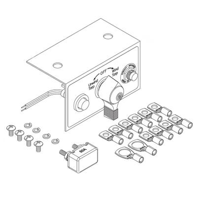 China Ally Steel 12V 50 Amp Tarp Switch Kit For Dump Truck Tarp Systems Rotary Style With Circuit Breaker And Indicator Light for sale