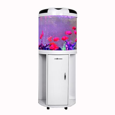 China Hot Selling Viable Minjiang Fish Tank Half Round Glass for sale