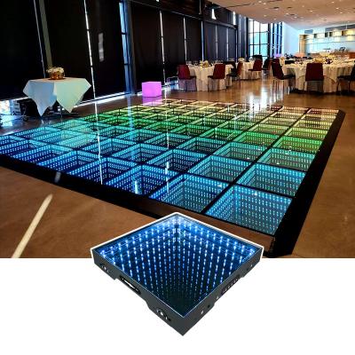 China party and wedding event disco floor outdoor led mirror led rgb light glass magnetic 3d dance floor for sale for sale