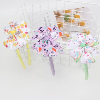 China Simple Bow Headbands Easter Wind Pattern Design ARC Easter Headband Headbands For Girls for sale