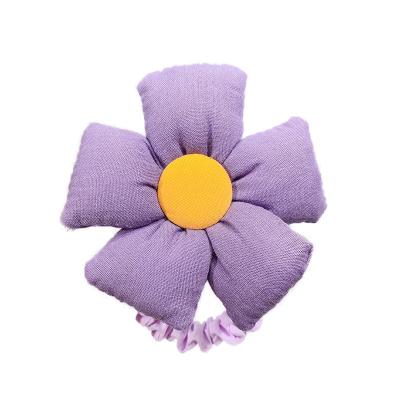 China 2022 Large Flower Hair Decoration Design Soft Hair Scrunchies Rubber Elastic Hair Bands For Teenage Babies for sale