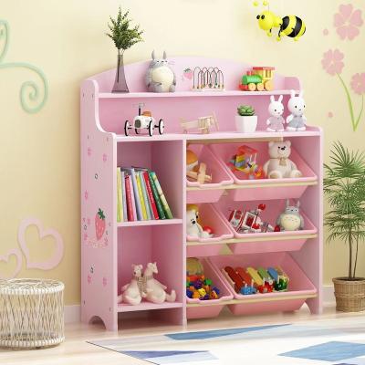 China Hot Selling Wooden Plastic Kids Desktop Organization Board Storage Box Display Rack (Foam PVC Board) for sale