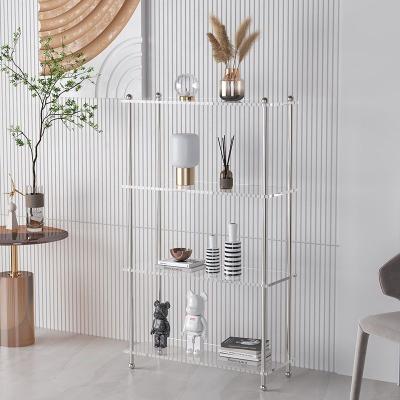 China Easy Assemble Customized High-end Fashion Multifunctional Display Rack Clear Acrylic Storage Box for sale