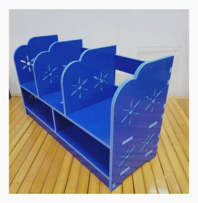 China Deploying Large Capacity Multifunctional Blue Plastic Double Shelf Goods Storage Box Platform Storage for sale